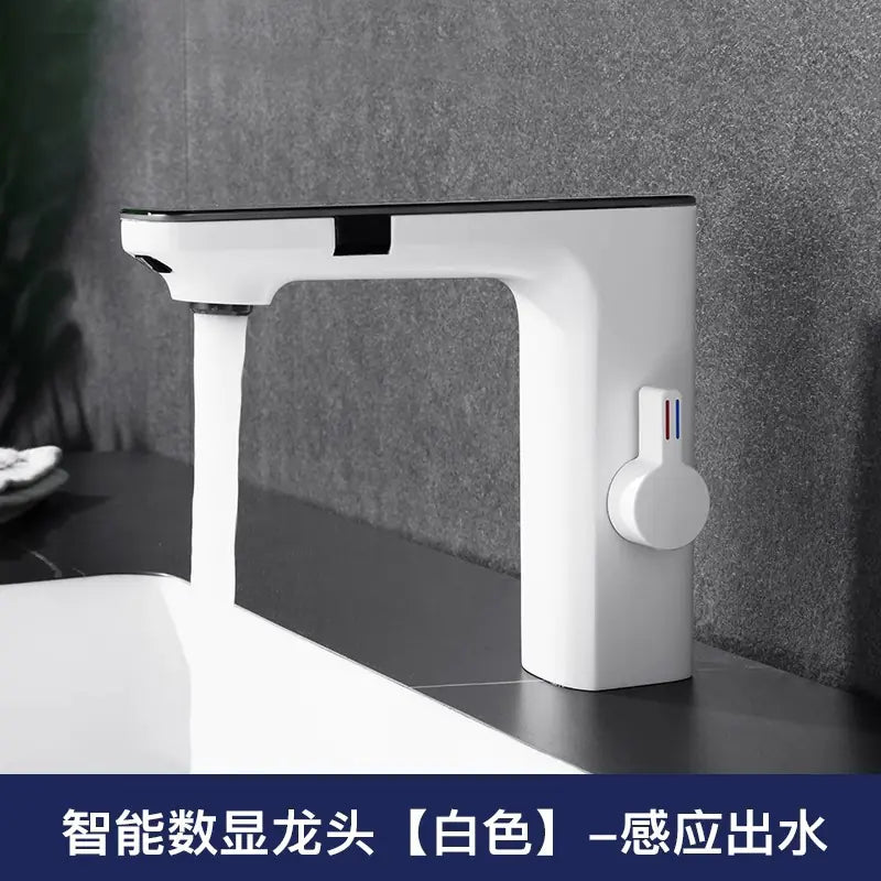 Smart Faucet with Digital Display for Bathroom