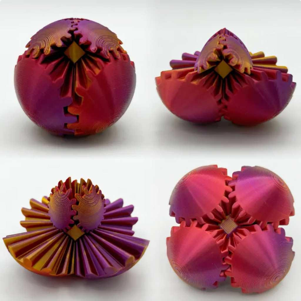 3D Rotating Gear Ball — Desk Fidget