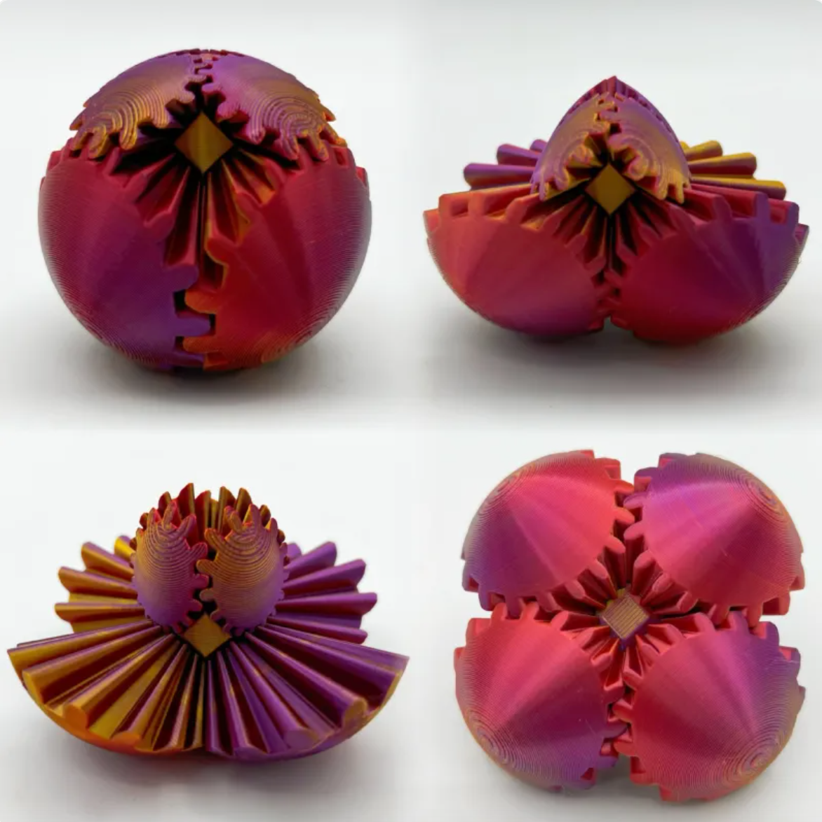 3D Rotating Gear Ball — Desk Fidget