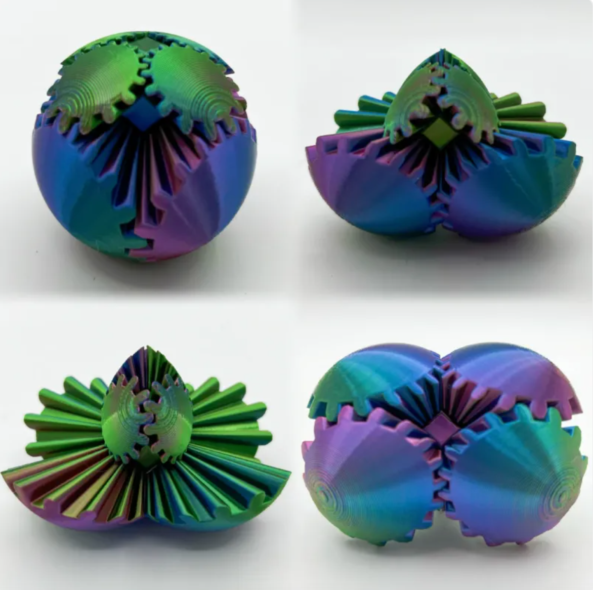 3D Rotating Gear Ball — Desk Fidget