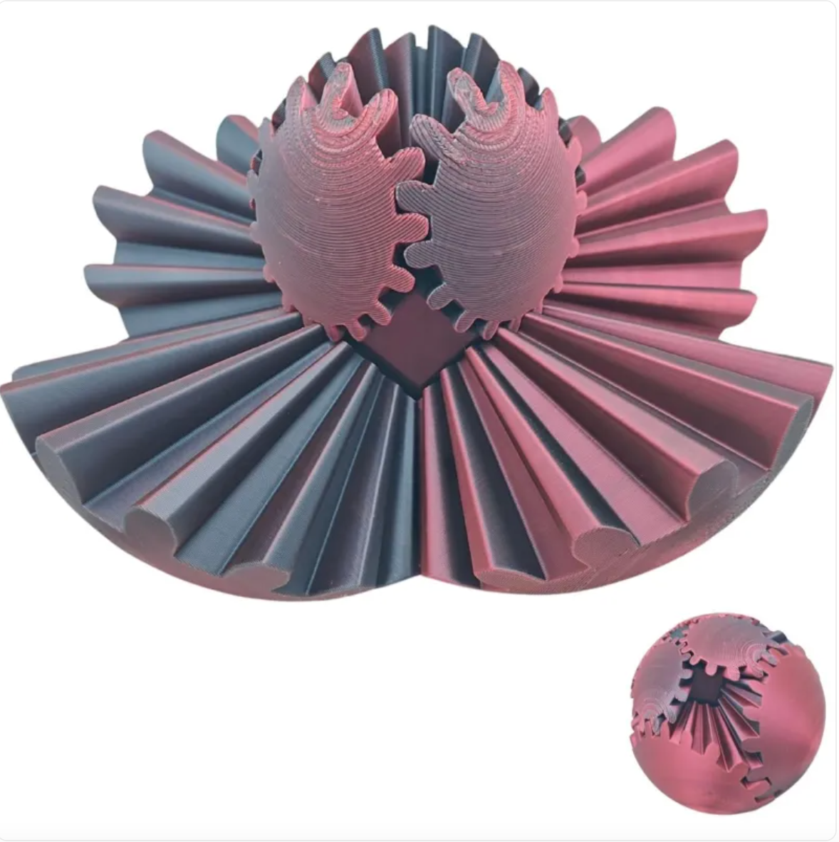 3D Rotating Gear Ball — Desk Fidget