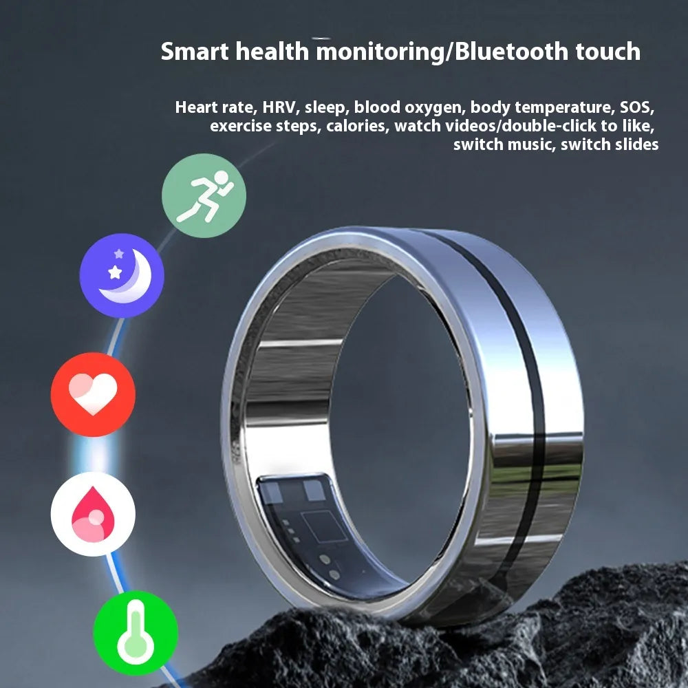 Fitness Tracker Smart Ring - Waterproof & Bluetooth Enabled