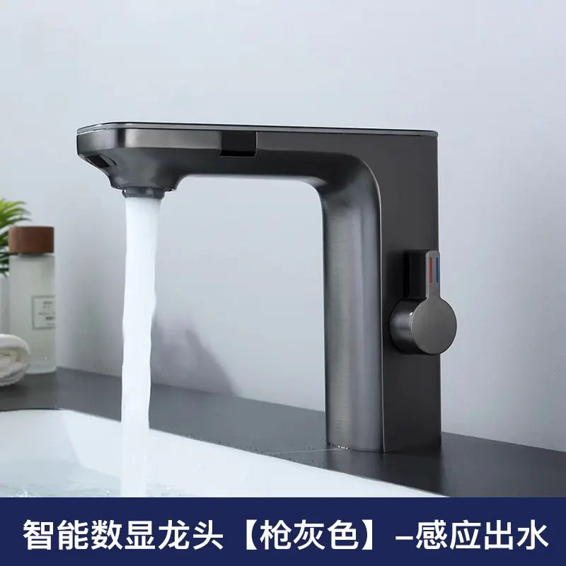 Smart Faucet with Digital Display for Bathroom