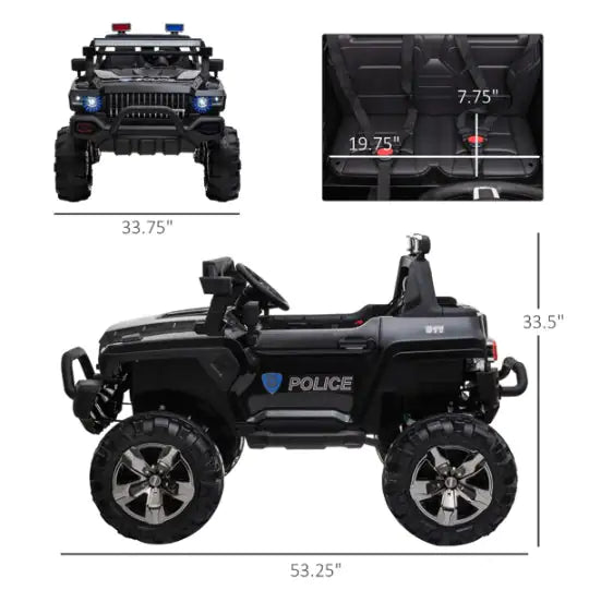 Dual-Seat Electric Police Truck