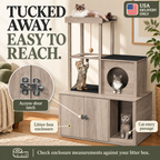Cat tower and litter box enclosure — cabinet — USA delivery only
