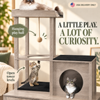 Cat tower and litter box enclosure — play — USA delivery only