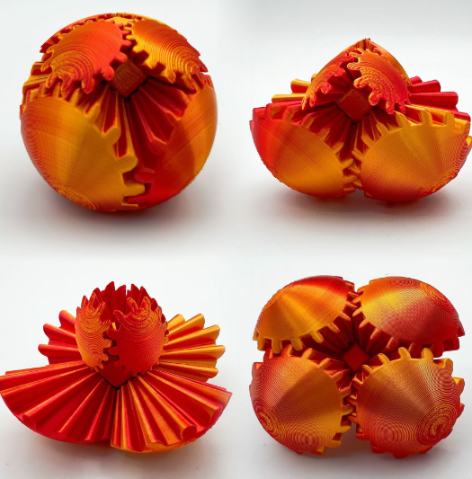 3D Rotating Gear Ball — Desk Fidget