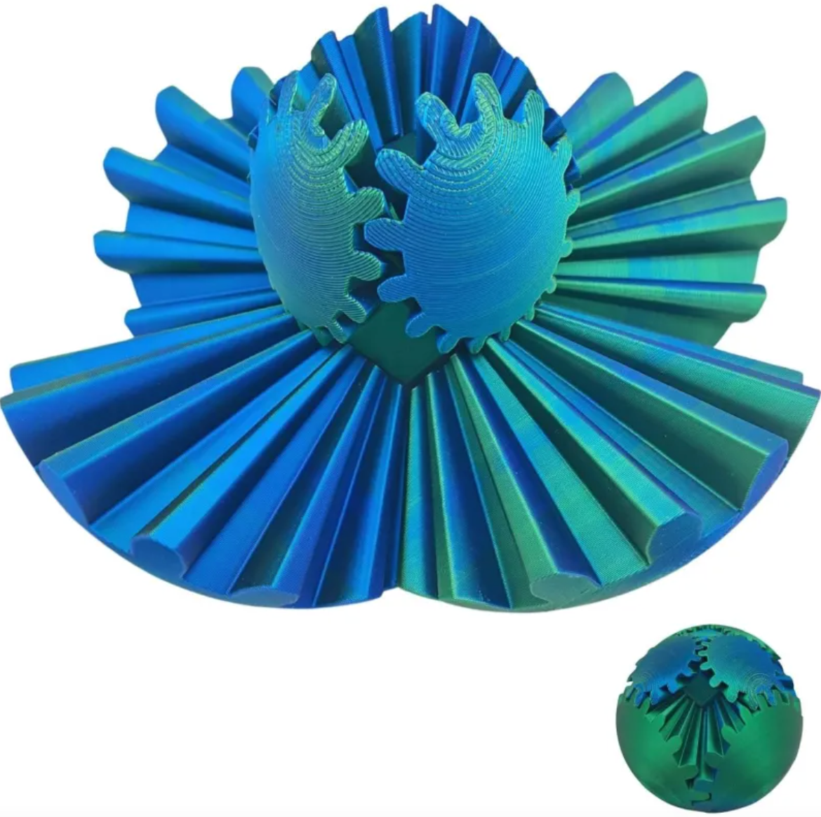 3D Rotating Gear Ball — Desk Fidget