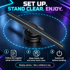 3D hologram LED display fan — handling