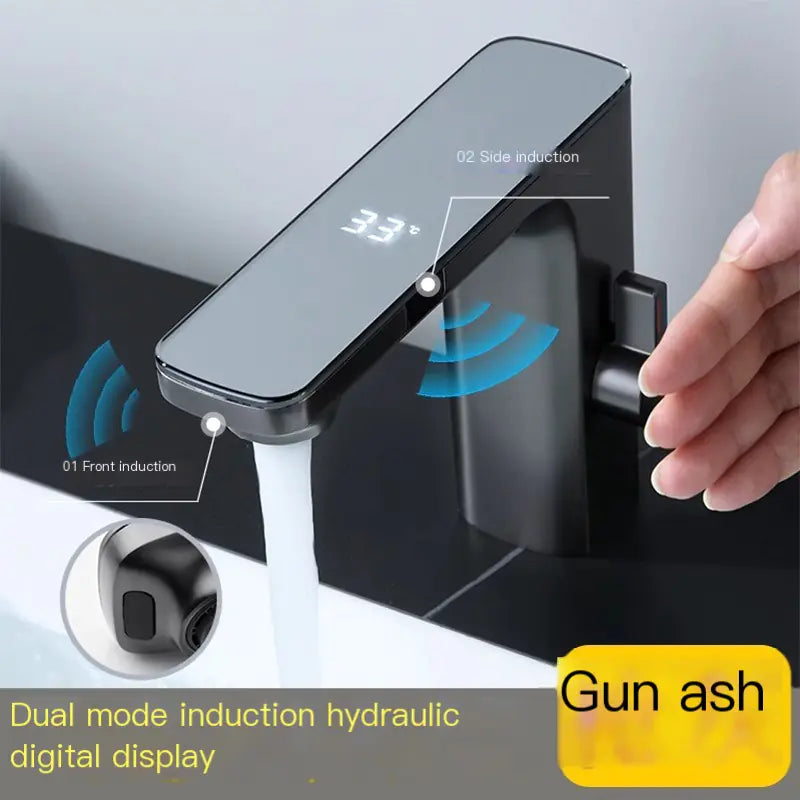 Smart Faucet with Digital Display for Bathroom