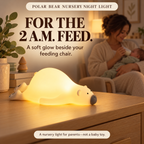 Polar bear nursery night light: nighttime feeds