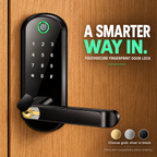 TouchSecure fingerprint door lock — hero