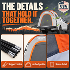 Truck bed tent — construction — USA delivery only