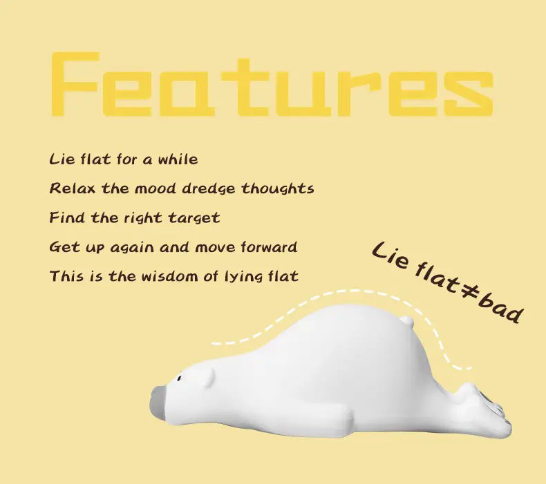 Cute Silicone Night Light - Rechargeable Touch Lamp